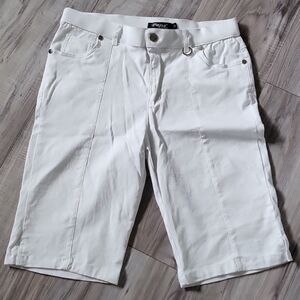 Papa Vancouver white cotton stretch bermuda shorts!